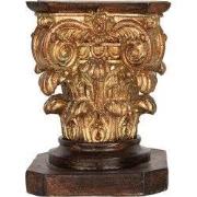 Clayre & Eef Plantentafel 12x12x16 cm Bruin Kunststof