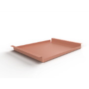 Hocker dienblad beigerood