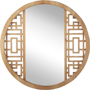 FIRMINY - Wandspiegel - Lichte houtkleur - Dennenhout