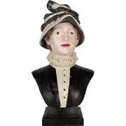 Clayre & Eef Decoratie Beeld Vrouw 27x21x48 cm Beige Kunststof