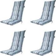 Madison -  Tuinstoelkussen Hoge Rug Righe grey - Ca. 123x50 cm - Set v...