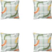 Madison -  Sierkussen Tess orange - Ca. 50x50 cm - Set van 4