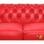 Chesterfield Bank Original Leer | 1 + 2 + 3 zits | Rood | 12 jaar gara...