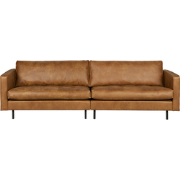 WOOOD Rodeo 3-Zitsbank - Recycle Leer - Cognac - 83x275x88