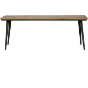WOOOD Guild Tafel - Hout/Metaal - Naturel/Zwart - 77x220x90