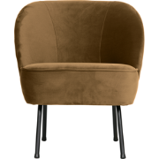WOOOD Vogue Fauteuil - Velvet - Honing Geel - 69x57x70