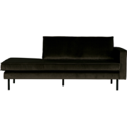 WOOOD Rodeo Daybed Rechts - Velvet -  Donkergroen - 85x203x86