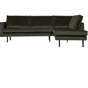 WOOOD Rodeo Hoekbank Rechts - Velvet - Green Hunter - 85x266x213