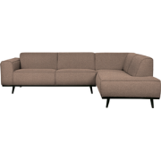 WOOOD Statement Hoekbank Rechts - Bouclé - Nougat - 77x274x210