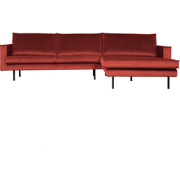 WOOOD Rodeo Chaise Longue Rechts - Velvet - Chestnut - 85x300x155