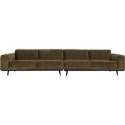 WOOOD Statement XL 4-Zits Bank - Rib - Rock - 77x372x93