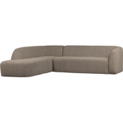 WOOOD Sloping Hoekbank Links - Chenille - Lichtbruin Melange