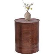 Bijzettafel Hammerschlag Porvoo rond Ø 40x50 cm koper gemaakt van alum...