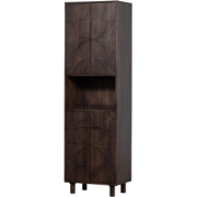 WOOOD Draw 4-Deurs Opbergkast - Mangohout - Walnoot - 200x60x40