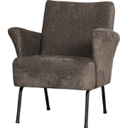 WOOOD Muse Fauteuil - Polyester - Grijs/Bruin - 77x73x70