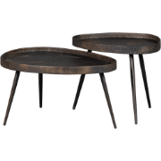 WOOOD Crude Bijzettafels - Zink - Antique Bronze - 39x71x52