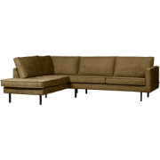 WOOOD Hoekbank Links Rodeo - Velvet - Brass - 85x266x213