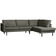 WOOOD Hoekbank Rechts Rodeo - Velvet - Frost - 85x266x213