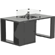 Cozy Living sfeerhaard excl. glas Sines carbon black/ 130x70xH48