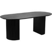 Lewis & Loft Eettafel Lynn - Ovaal - FSC® mangohout - 200x90cm - Zwart