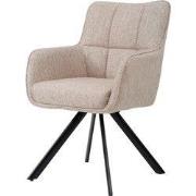 Livingfurn - Eetkamerstoel Tori Salmon - Roze - Set van 2