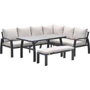 Garden Impressions Cameron lounge dining set 4-delig rechts desert san...