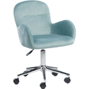 PRIDDY - Bureaustoel - Mintgroen - Fluweel