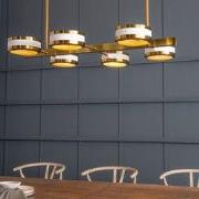 Witte en gouden metalen lamp SONIK