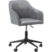 VENICE - Bureaustoel - Grijs - Fluweel