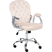 PRINCESS - Bureaustoel - Beige - Fluweel