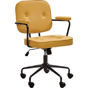 PAWNEE - Bureaustoel - Geel - Stof