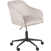 VENICE - Bureaustoel - Taupe - Fluweel