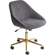 BARDSDALE - Bureaustoel - Donkergrijs - Fluweel