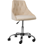 PARRISH - Bureaustoel - Beige - Fluweel