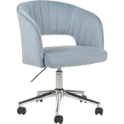 KATONAH - Bureaustoel - Lichtblauw - Fluweel