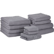 AREORA - Handdoek set van 11 - Lichtgrijs - Katoen