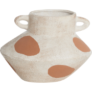 ALOSIDAE - Bloemenvaas - Lichtbeige - 19 cm - Steengoed