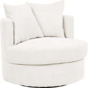 DALBY - Fauteuil - Lichtbeige - Stof
