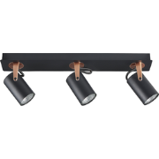 KLIP - Wandlamp 3 spots - Zwart  - Metaal