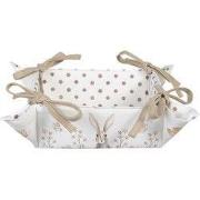 Clayre & Eef Broodmand 35x35x8 cm Wit Bruin Katoen Konijn