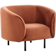 LOEN - Fauteuil - Oranje - Fluweel