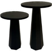 Set van 2 ronde salontafels H47 / H57 cm - LILYUM