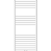 Badkamerradiator Sahara 600 x 1200 mm wit recht met middenaansluiting