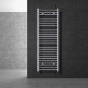 Badkamerradiator Sahara 500 x 1500 mm chroom gebogen met zijaansluitin...