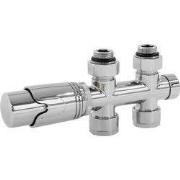 Thermostaat met aansluitset Vloerverbinding chroom