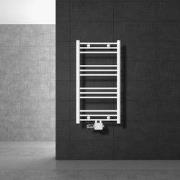 Badkamerradiator Sahara 500 x 800 mm Wit recht + midden aansluiting