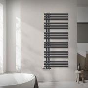 Badkamerradiator middenaansluiting 600x1400 mm antraciet met muuraansl...