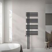 Badkamerradiator middenaansluiting 500x1000 mm antraciet met onderaans...