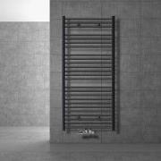 Badkamerradiator Sahara 750 x 1500 mm antraciet gebogen + middenaanslu...