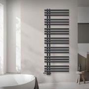 Badkamerradiator middenaansluiting 600x1600 mm antraciet met LuxeBath ...
